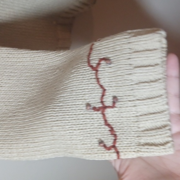 Vintage floral Cream  Sweater - Picture 4 of 9